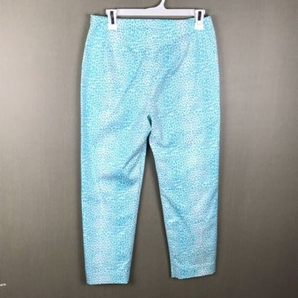 Leopard Print Womens Pants Size 10 Cotton & Lycra Blend with Side Zipper - Picture 4 of 8